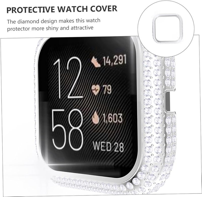 Silver Diamond Watch Cover Protector Shatter High Hardness Scratch Shield - Image 2